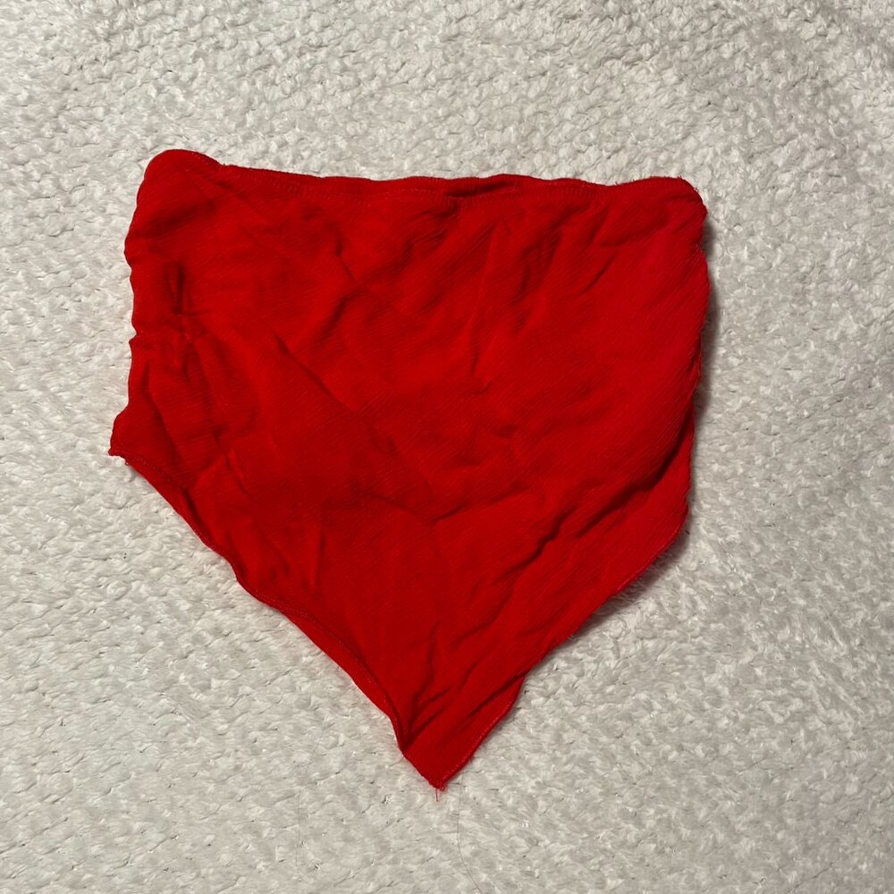 Y2k Red bandana xsmall tube top